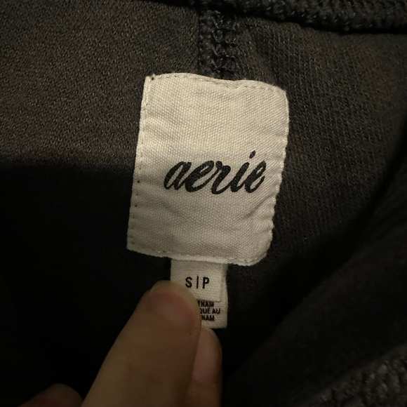 Aerie Charcoal Fleece Track Pants & Joggers women’s small loungewear workout - Picture 2 of 7